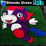 SBR Latex Backing Carton Artificial Grass Carpet with Multicolor