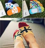 Fancy Patterned Vivid Jacquardlow Cut Invisible Socks