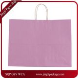 Kraft Pink Paper Handle Shopping Gift Merchandise Carry Retail Bag Paper Shopping Bag