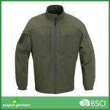 Army Green Softshell Jacket for Men