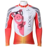 Customized Cartoon Patterned Men's Breathable Cycling Jersey Black