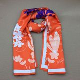 100% Silk Printed Custom Fashion Mens Printed Scarf