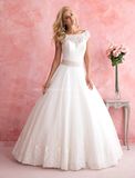 Empire Cap Sleeve Lace Bridal Gown