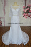 Middle Sleeve New Design Lace Mermaid Wedding Dress