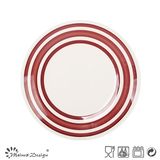 Simple Red Circle Hand Painting Side Plate