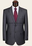 Men Fused/Half Canvas/Full Canvas Bulk Black Blue Tie Suit