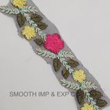 Fashion 3D Flower Embroidery Lace Multicolor Trimming Garment Accessory Fabric