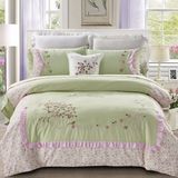 Korean Princess Style Egyptian Embroidery Cotton Bedding