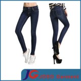 Dark Blue Lady MID-Rise Waisted Fit Jeans (JC1295)