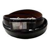 OEM High Quality PU Leather Black Automatic Buckle Belt Men's Man Belt