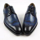 Burnish Leather Brogue Design Goodyear Welt Shoes