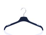 Black Rubber Coated Plastic Hanger with Anti-Slip