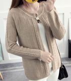2017 Knitted Sweater Coat Female Loose Wild Coat (BTQ220)