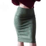Suede Skirts Women Pencil Skirt Woman High Waist Skirts Bodycon Dress