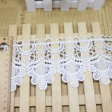 Stock Wholesale 9.5cm Width Embroidery Nylon Lace Polyester Embroidery Trimming Fancy Lace for Garments Accessory & Home Textiles & Curtains Decoration