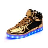 LED Light up Silver Gold Party Night-Club Men Women LED Shoes