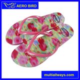 New Fashion Flowers Girls Flip Flop PE Slippers for Ladies