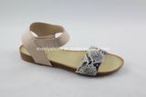 Patterned Upper Women Sandal with Magic Tape Design