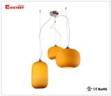 Indoor Lighting Amber Glass Chandelier Modern Pendant Lamp Light