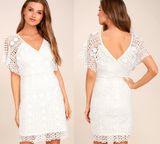 First Kiss White Lace Dress