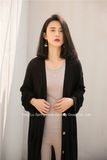 V-Neck Extra Long Sweater Cardigan for Women
