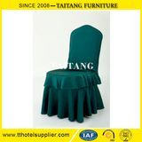 Satin Fabric Ruffled Polyeste Party Wedding Chair Cover Factory