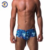 Oeko-Tex Full Waist Polyester Patterned Men Swimwear