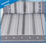 5 Piece Gray Stripe Polyester Comforter Set