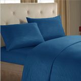 1500 Thread Count Egyptian Quality Stripe Microfiber Bed Sheet Set