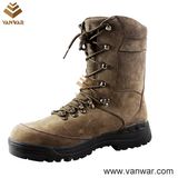 Slip-Resistant Unisex Nubuck Combat Military Boots of Brown (WCB023)