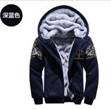 Pull Over Men's Thick Heavy Fleece Warm Hoody Jacket with Custom Printing