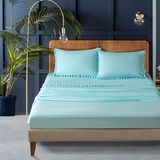 Stone Washed Microfiber Fabric 4 Pieces Sheet Set
