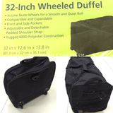 32inch Compactible Padded Carry for Weekend Shopping Gym Sport Wheeled Duffel Travel Bag (GB#100014)