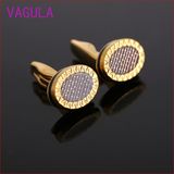 Fashion Elliptic Pulse Pattern Cufflinks Gemelos L52101