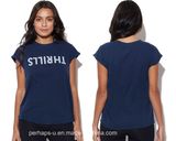 High Quality Ladies Cotton Tee with Custom Logo