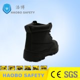 High Ankle Genuine Leather Steel Toe Police Safety Boot Footwear