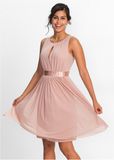 Ladies Poly Elastane Chiffon Sleeveless Party Dresses
