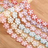 Wholesale 3cm Colorful Flower Lace for Decorations