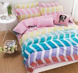 Cotton Stripe Color Stripe Bedding Mattress Cover Bedding Set