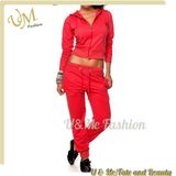 Fashion Ladies Sports Suit Jogging Suit Tracksuit Set with Hood