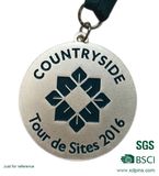 Custom Metal Zinc Alloy Soft Enamel Silver Medal