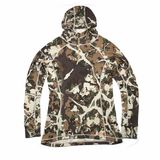 2018 Fitness Men's Merino Wool Long Sleeve Quarter Zip Camouflage Hoodie for Sports