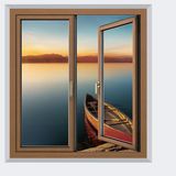 Heat Insulation Thermal Break Wood and Aluminum Window