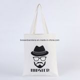 Factory OEM Produce Custom Logo Print Cotton Canvas White Tote Hand Beach Bag