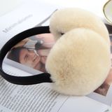 Natural Rabbit Fur Ear Warmer Both Side Fur Girl Ear Muff