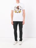 Men's White Short Sleeves Cartoon Print T Shirt