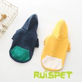 Fleece Dog Hoodie Backpack Pet Clothes Coat