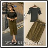 Elegant Slim Fit Ladies Clothes Autumn Office Business Suit Skirt