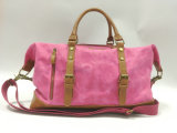 Lady Fashion Waxed Canvas Duffle Bag for Traveling or Touring