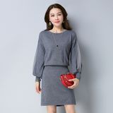 New Design Fashion Ladies Knitting Twinset Sweater